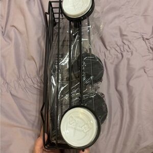 Black Wire Basket with White suction cups